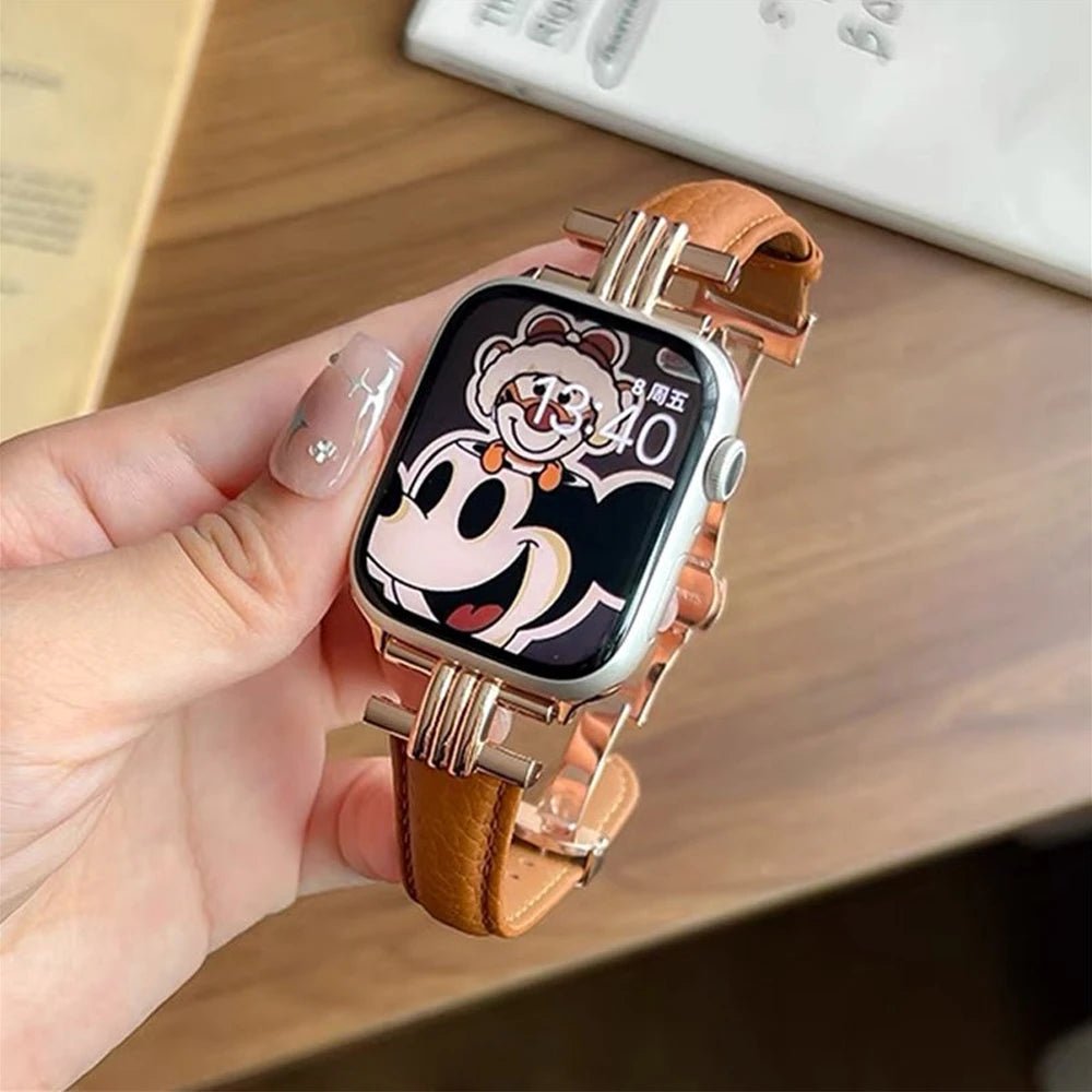 NexTECH® | Women’s Premium Leather Band with Metal Lugs for Apple Watch