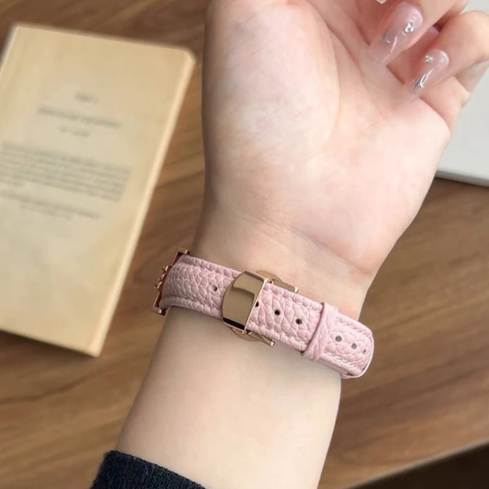 NexTECH® | Women’s Premium Leather Band with Metal Lugs for Apple Watch