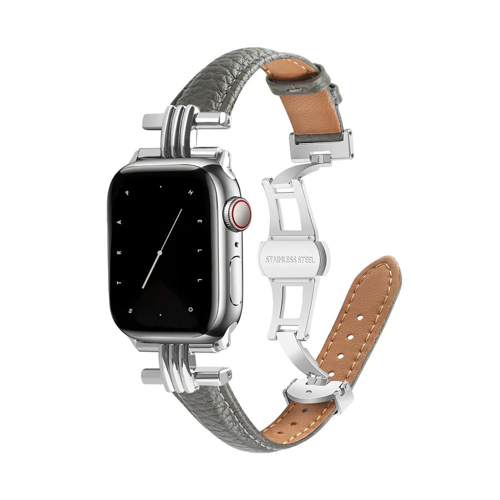 NexTECH® | Women’s Premium Leather Band with Metal Lugs for Apple Watch
