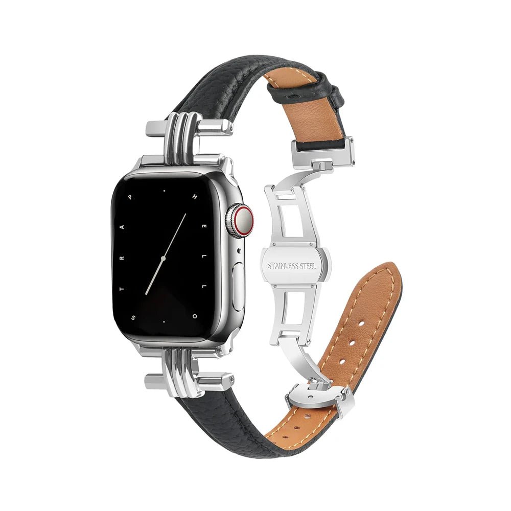 NexTECH® | Women’s Premium Leather Band with Metal Lugs for Apple Watch