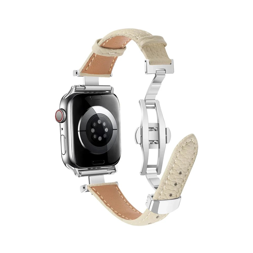 NexTECH® | Women’s Premium Leather Band with Metal Lugs for Apple Watch