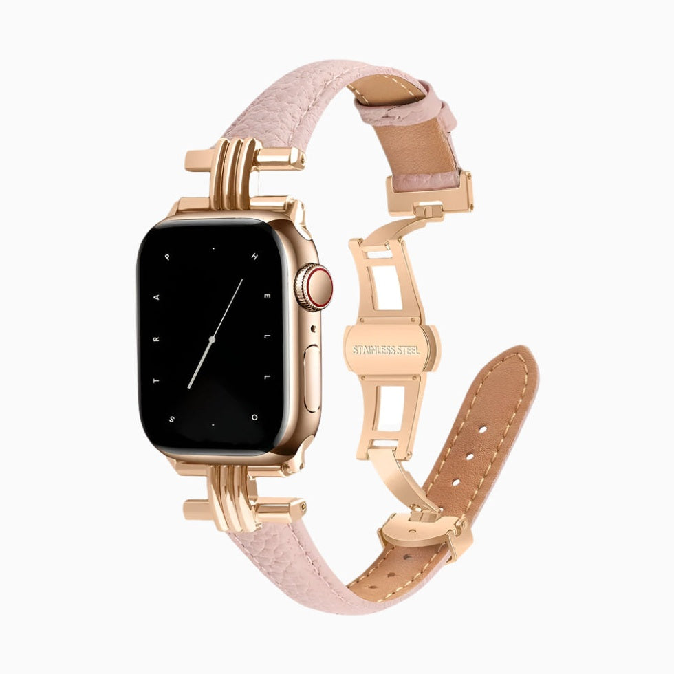 NexTECH® | Women’s Premium Leather Band with Metal Lugs for Apple Watch
