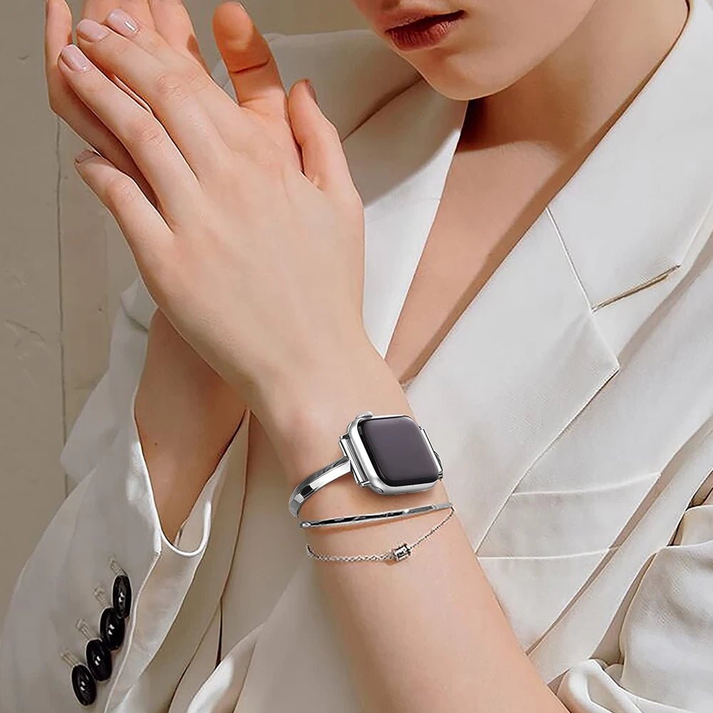 NexTECH® | Women's Slim Stainless Steel Link Band for Apple Watch