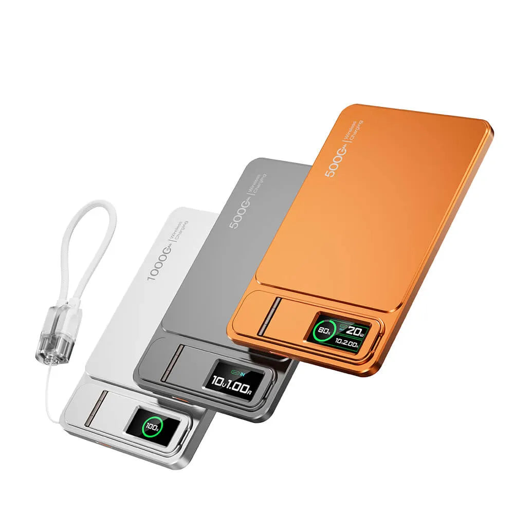 NexTECH® | Ultra-Thin Wireless MagSafe Power Bank with Screen & Stand