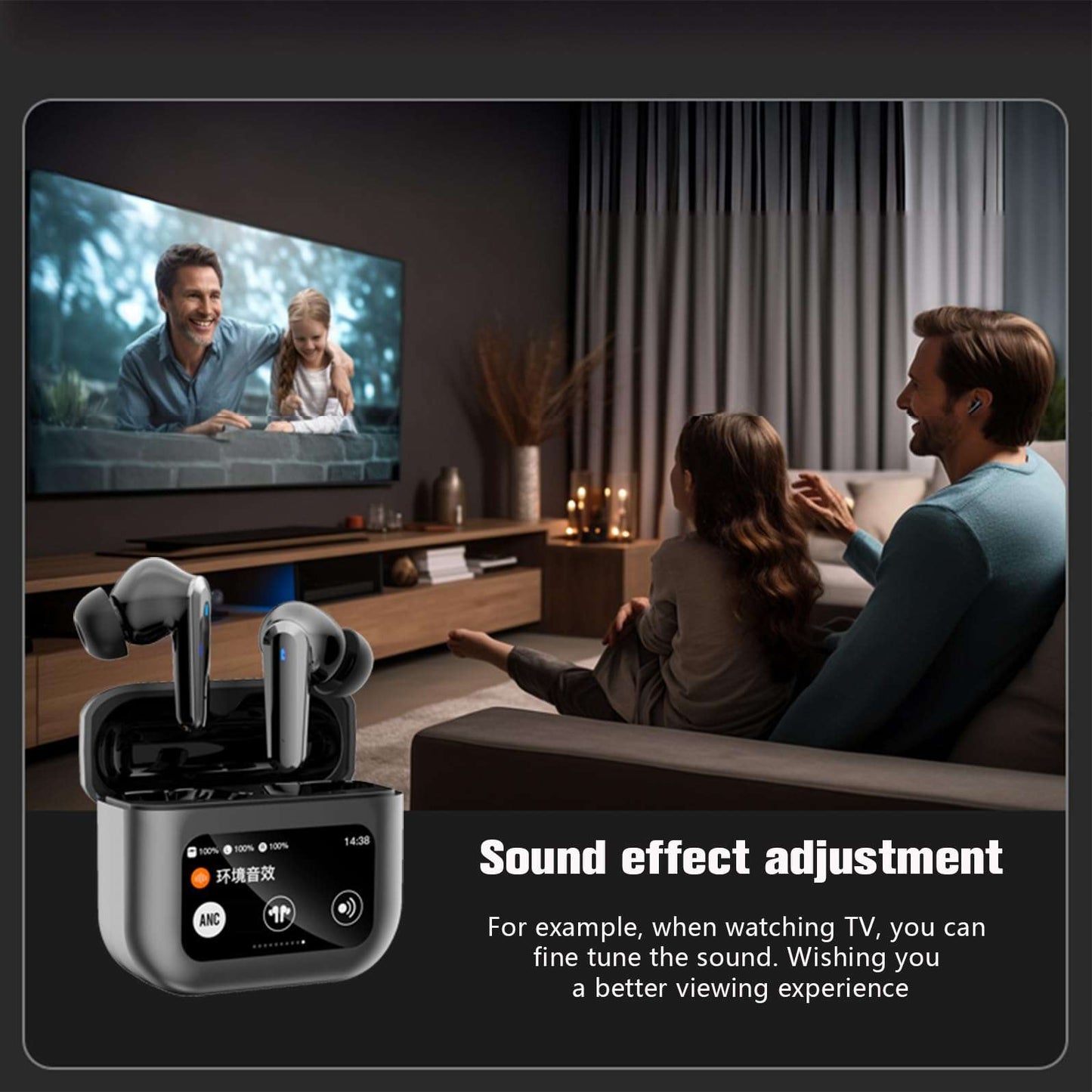 NexTECH® | AI Translation Smart Touch Wireless Earbuds with LCD Display