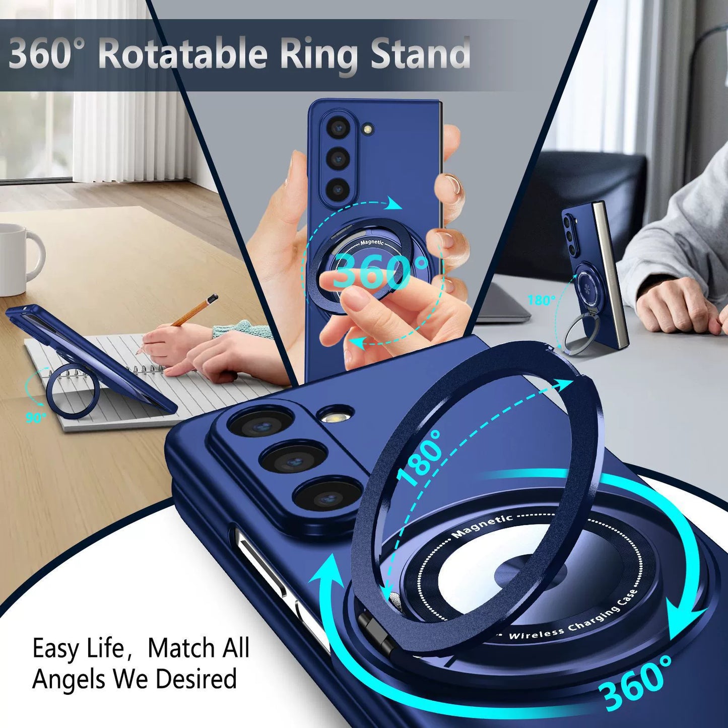 NexTECH® | Foldable Magnetic Kickstand Case for Galaxy Z Fold Series