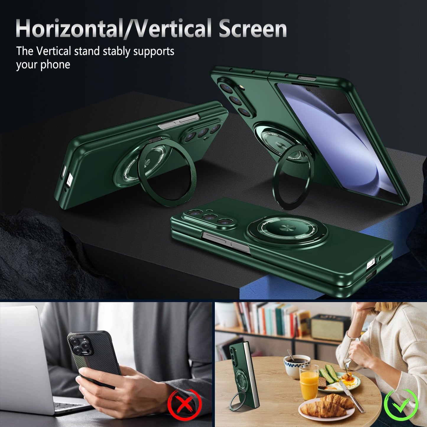 NexTECH® | Foldable Magnetic Kickstand Case for Galaxy Z Fold Series