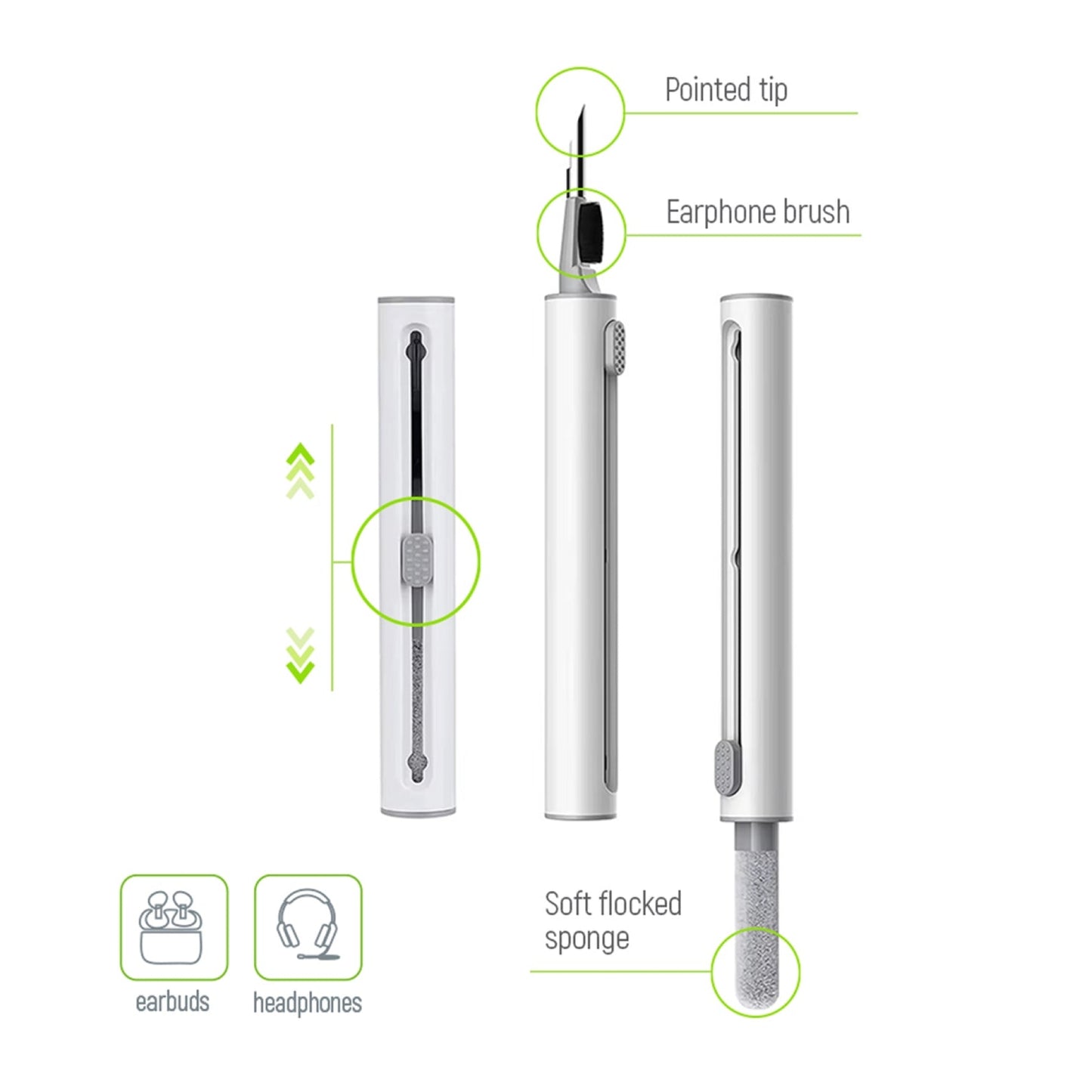 NexTECH® | Slide-Out Earbuds Cleaning Pen