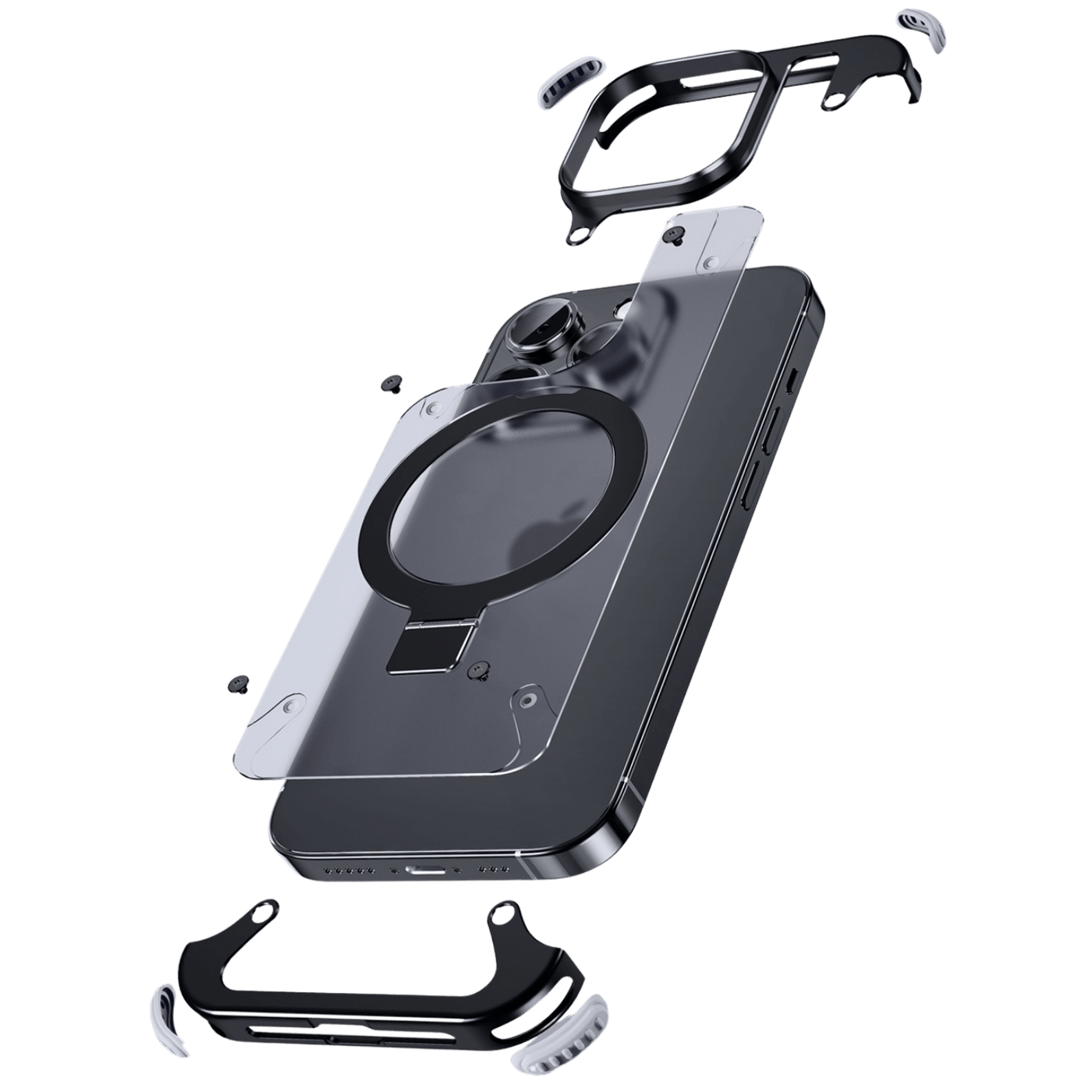 NexTECH® | Magnetic Shockproof Case with Full-Metal 360° Rotation Bracket for iPhone