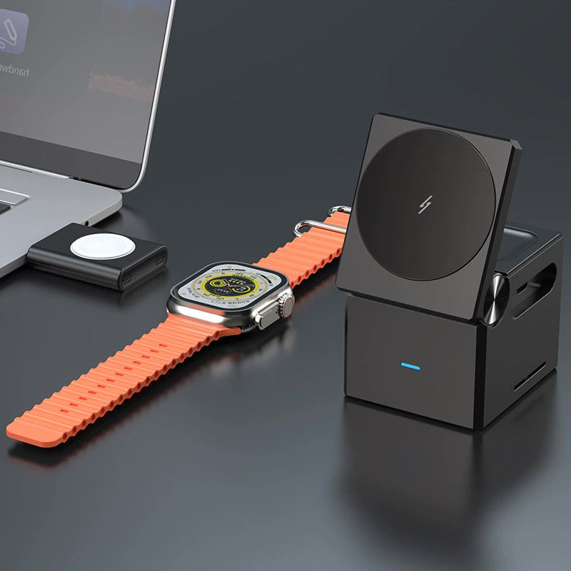 NexTECH® | 3-in-1 Cube MagSafe 15W Foldable Wireless Charger Station