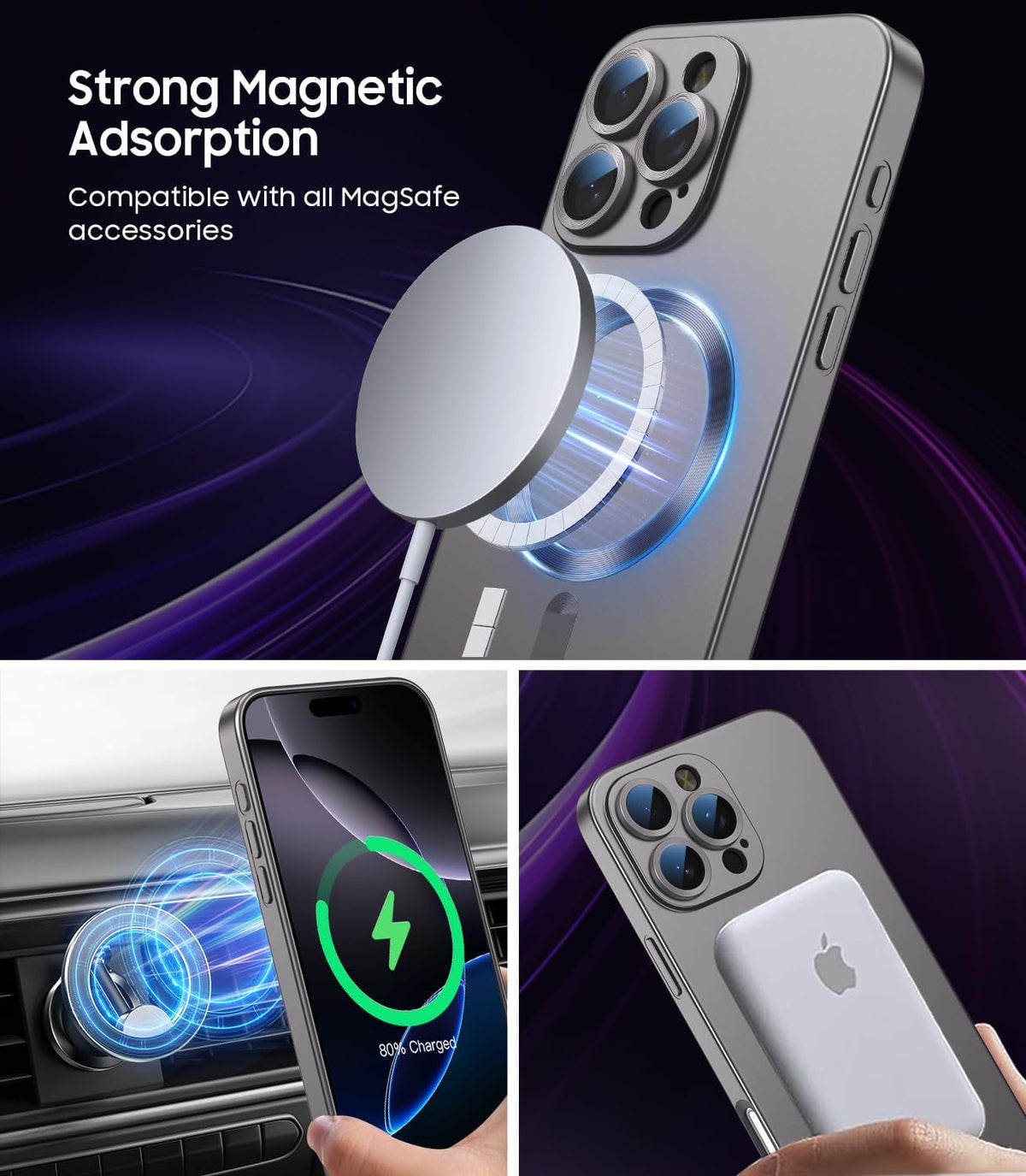NexTECH® | Ultra-Thin Magnetic Case with Lens Protection for iPhone