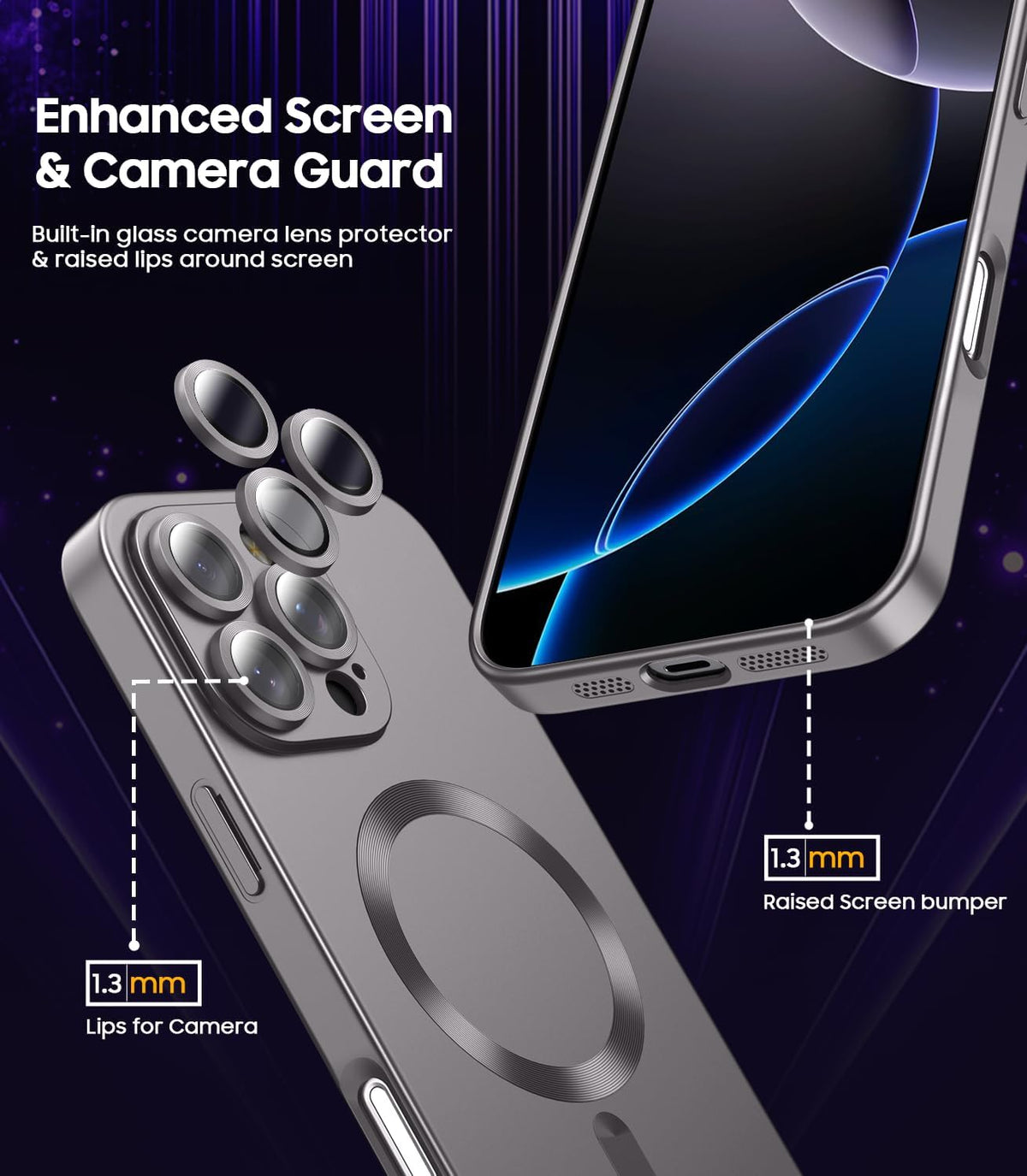 NexTECH® | Ultra-Thin Magnetic Case with Lens Protection for iPhone