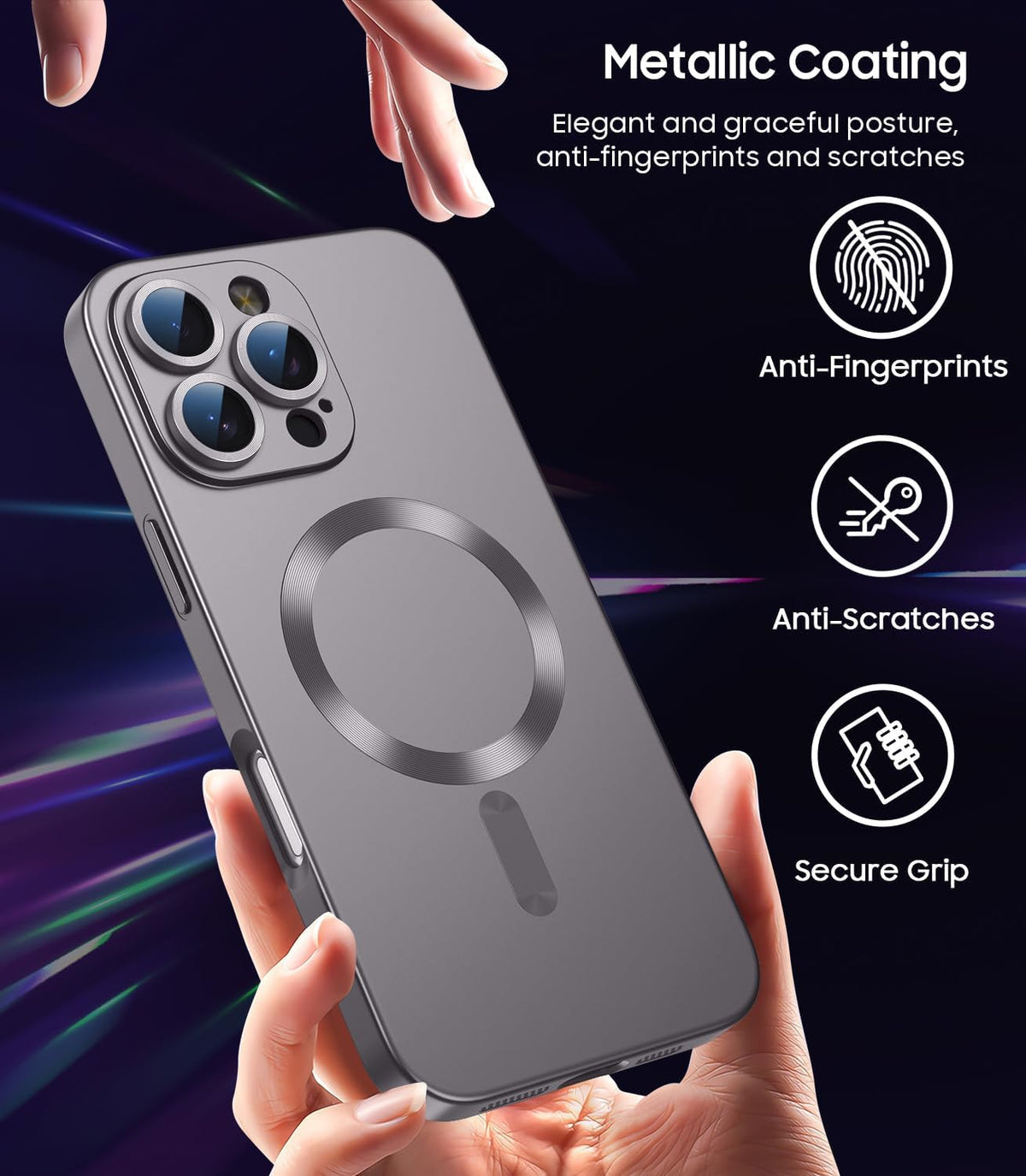 NexTECH® | Ultra-Thin Magnetic Case with Lens Protection for iPhone