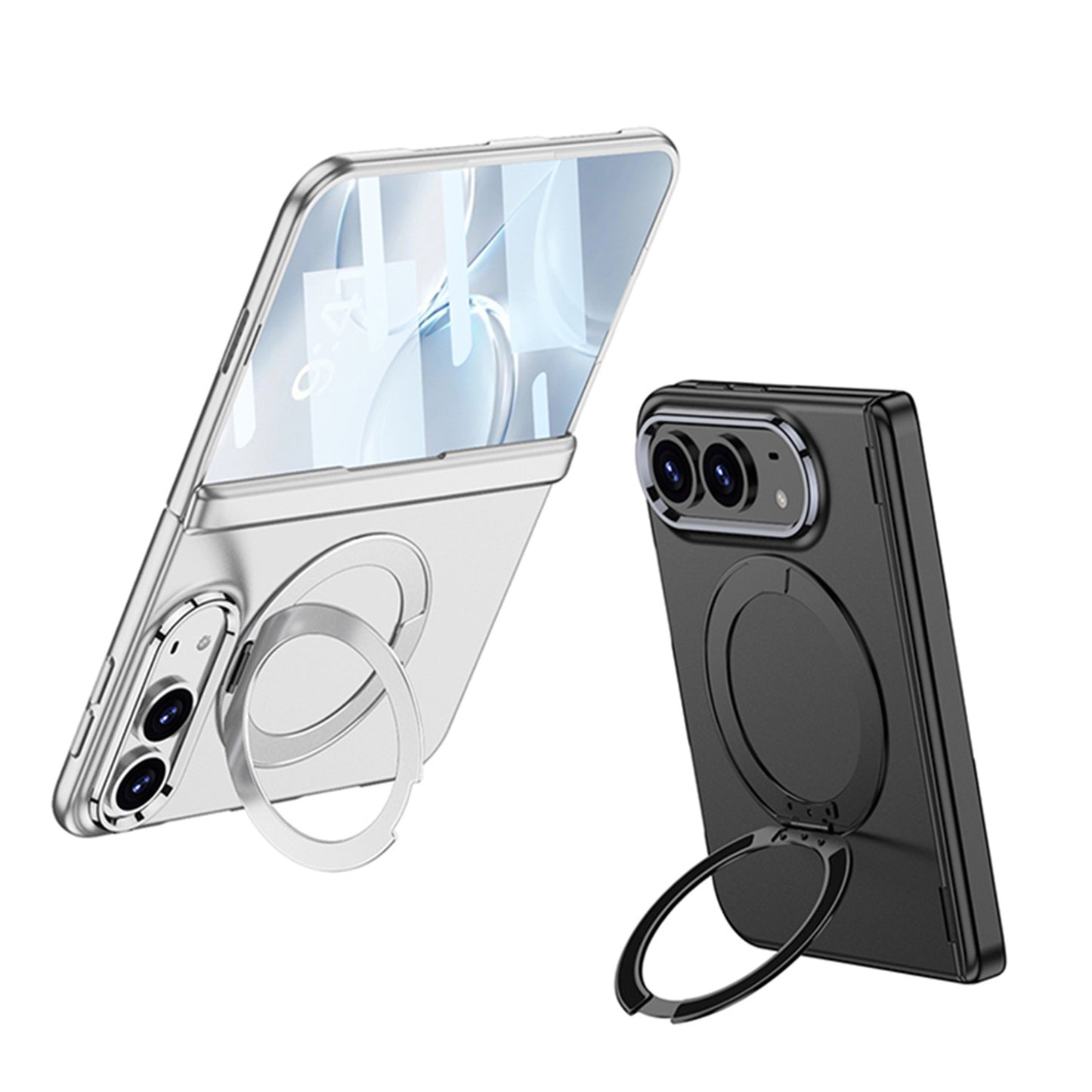 NexTECH® | Full-Cover MagSafe Case with 360° Rotating Ring & Screen Protector for iPhone Duo