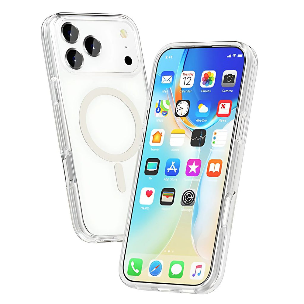 NexTECH® | Magnetic Transparent Case with Airbag Corners for iPhone