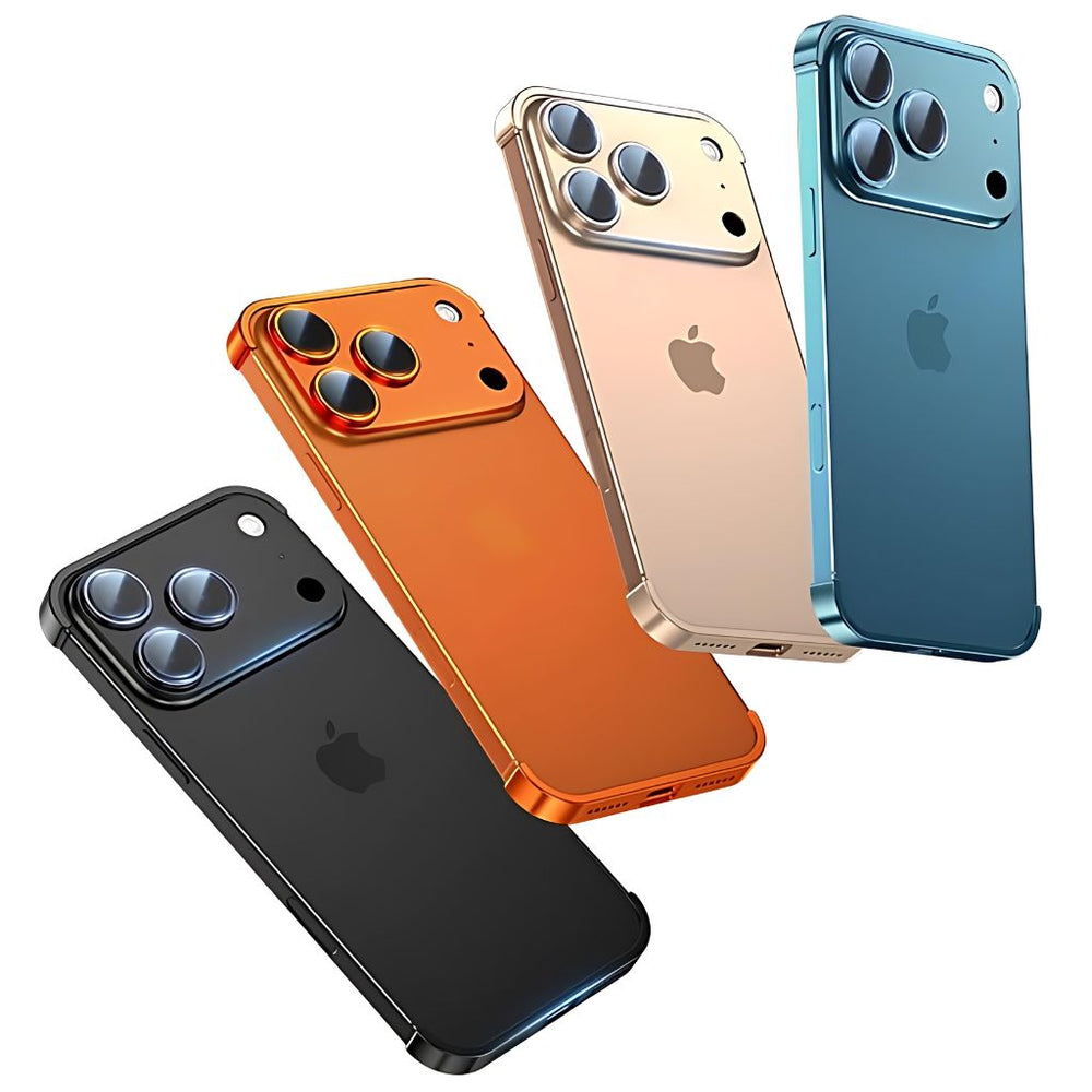 NexTECH® | Metal Bezel-Less Shockproof Case with Corner Pads & Lens Protection for iPhone - NexTECH - iPhone 17