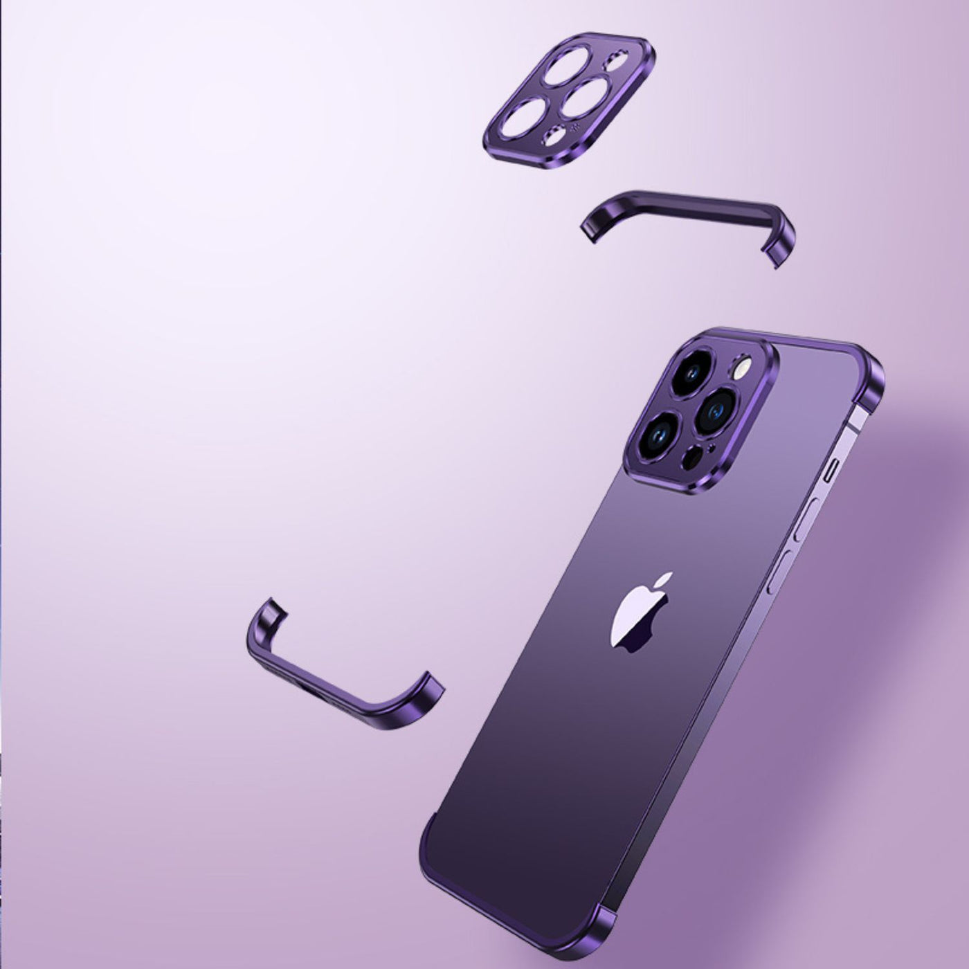 NexTECH® | Metal Bezel-Less Shockproof Case with Corner Pads & Lens Protection for iPhone - NexTECH - iPhone 17
