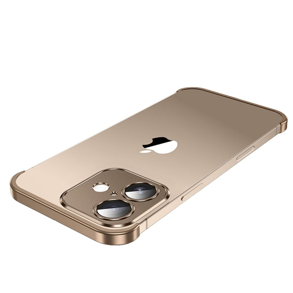 NexTECH® | Metal Bezel-Less Shockproof Case with Corner Pads & Lens Protection for iPhone