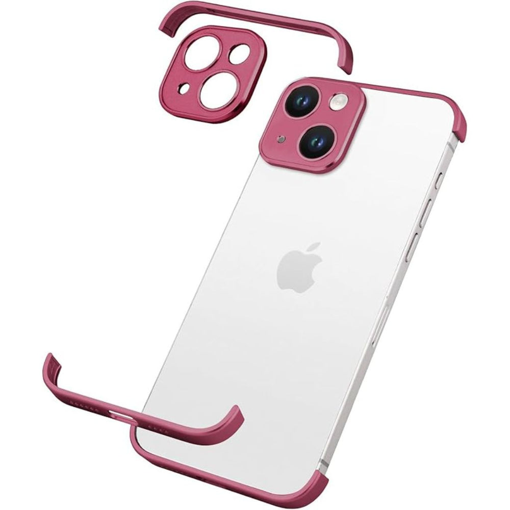 NexTECH® | Metal Bezel-Less Shockproof Case with Corner Pads & Lens Protection for iPhone