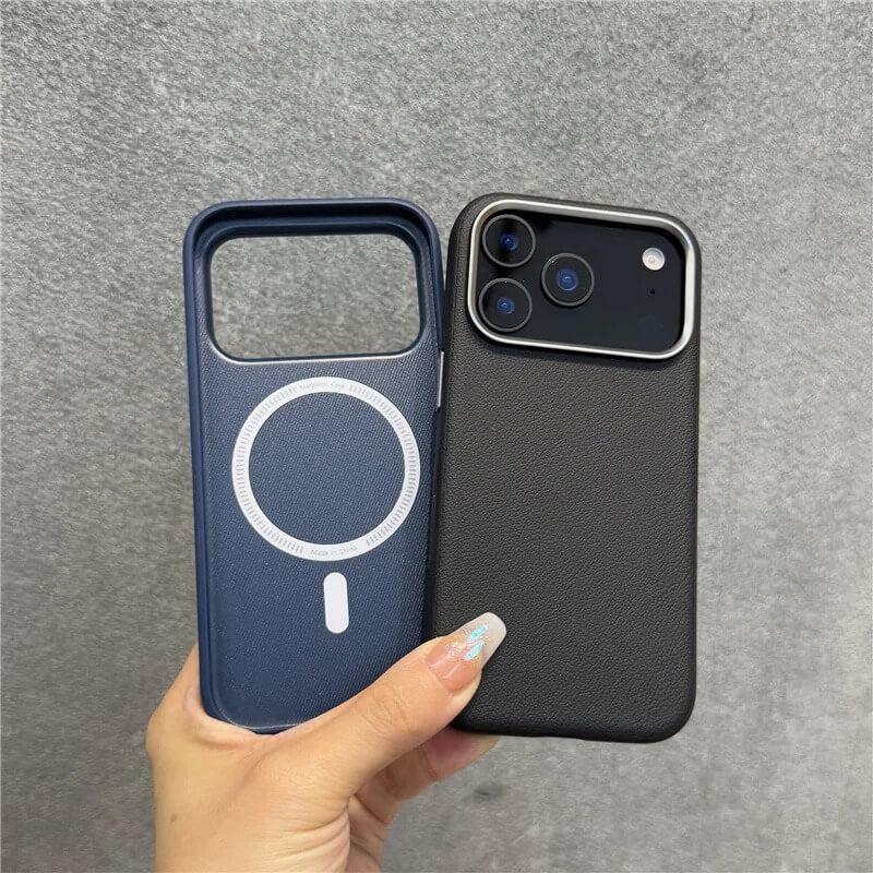 NexTECH® | Vegan Leather Case with AI Button for iPhone 17 Pro/Max/Air