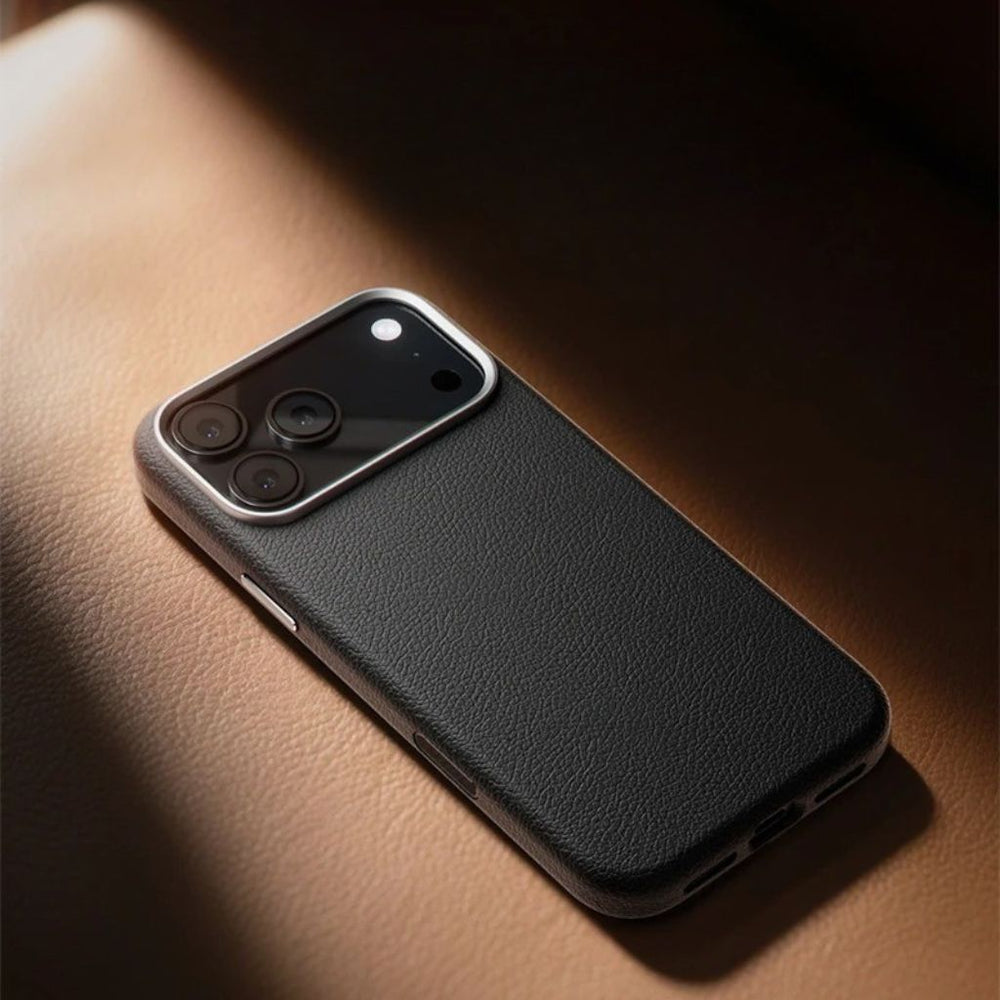 NexTECH® | Vegan Leather Case with AI Button for iPhone 17 Pro/Max/Air