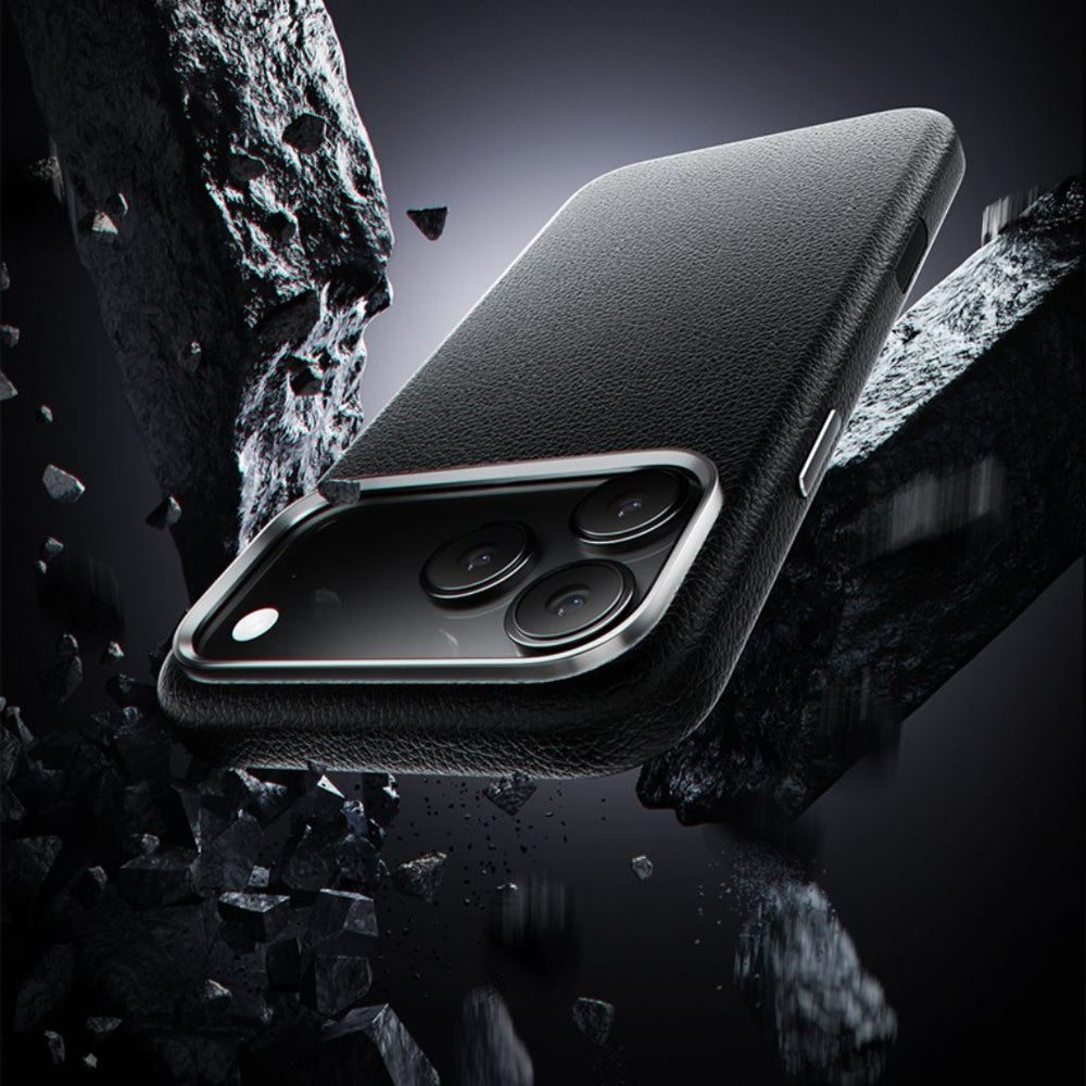 NexTECH® | Vegan Leather Case with AI Button for iPhone 17 Pro/Max/Air