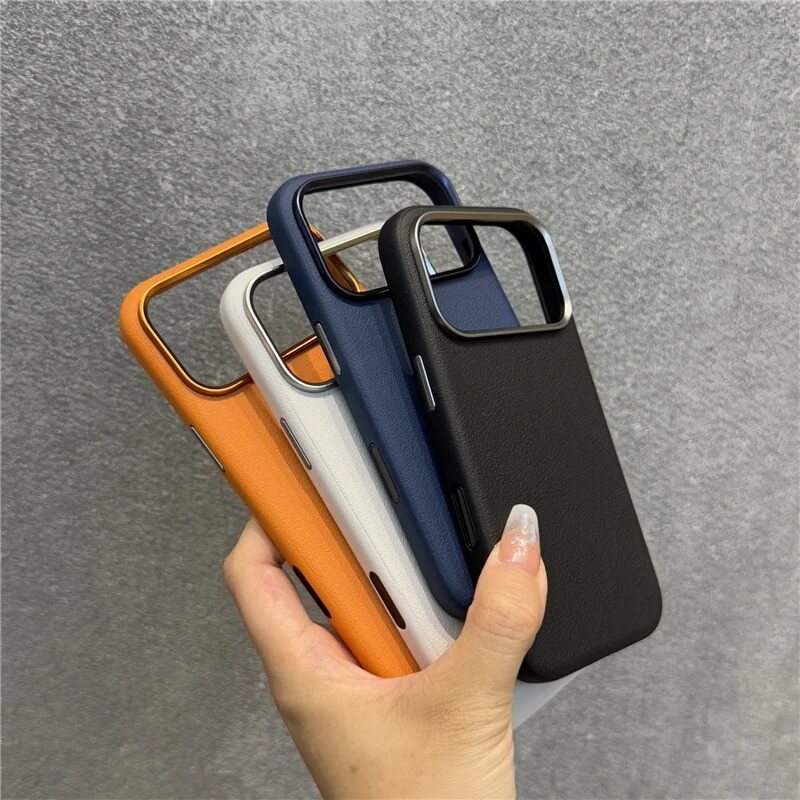 NexTECH® | Vegan Leather Case with AI Button for iPhone 17 Pro/Max/Air