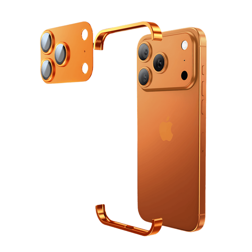 NexTECH® | Metal Bezel-Less Shockproof Case with Corner Pads & Lens Protection for iPhone