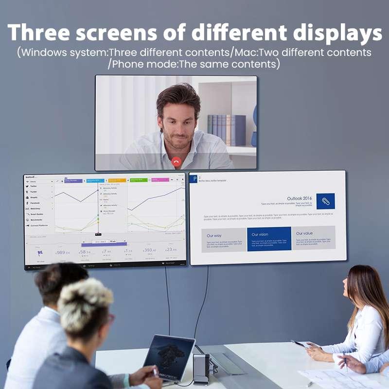NexTECH® | 17-in-1 Docking Station with Type-C/PD/HMDI/SD/TF/USB - NexTECH