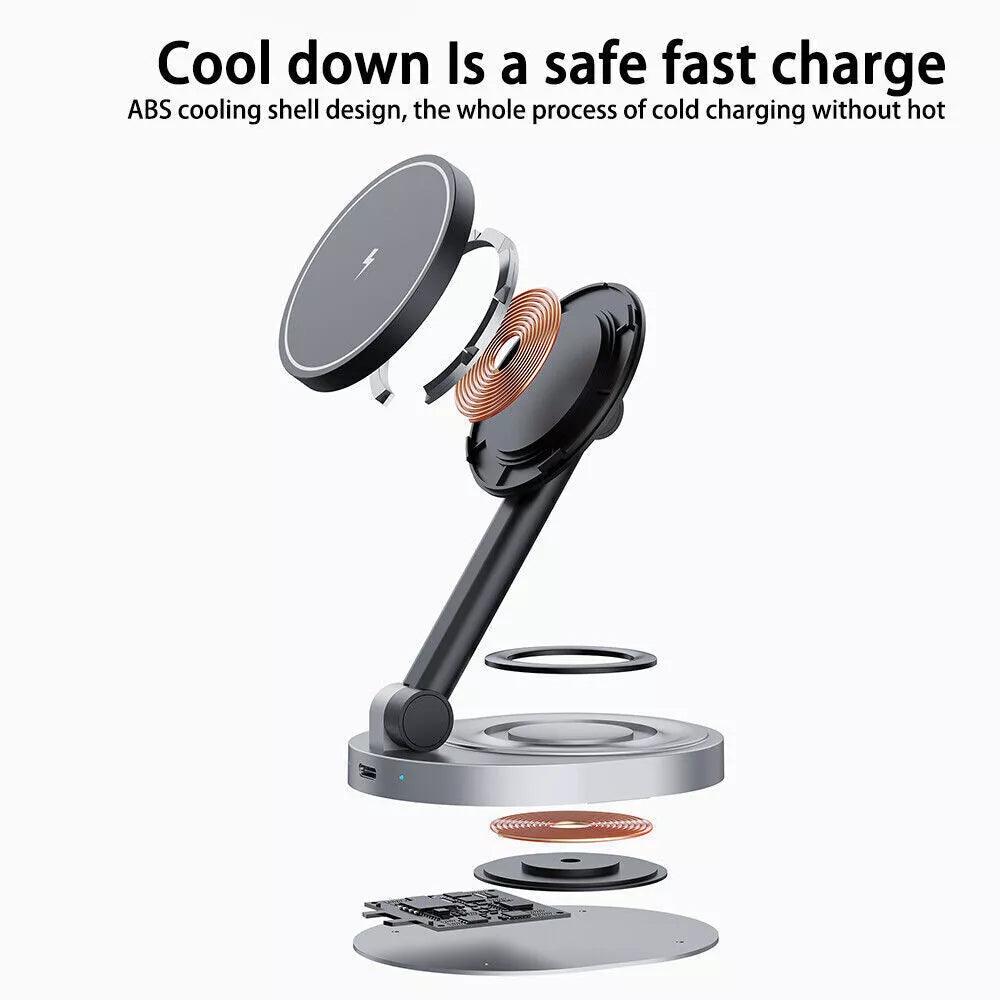 NexTECH® | 2-in-1 Foldable Magnetic Wireless Charger - NexTECH