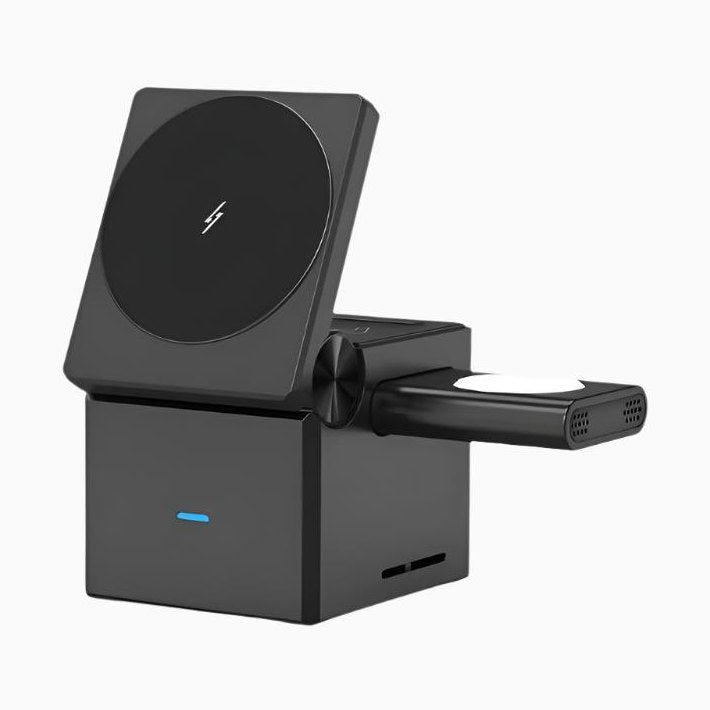 NexTECH® | 3-in-1 Cube MagSafe 15W Foldable Wireless Charger Station - NexTECH