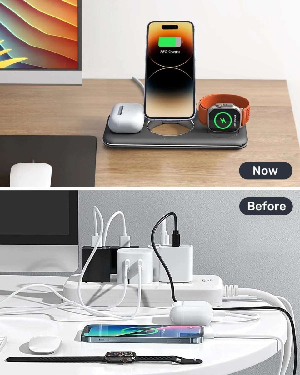 NexTECH® | 3-in-1 Foldable Wireless Charging Station - NexTECH