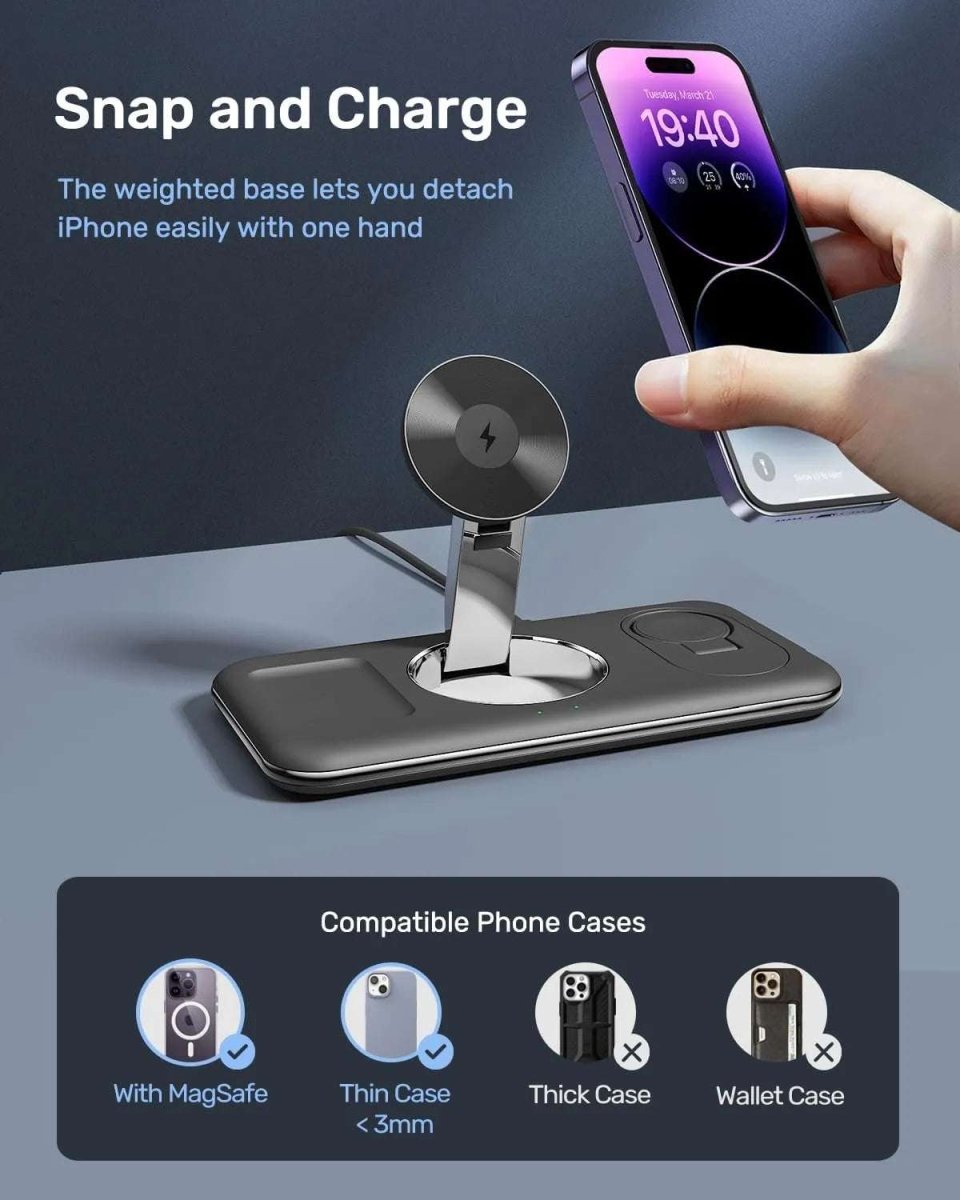 NexTECH® | 3-in-1 Foldable Wireless Charging Station - NexTECH