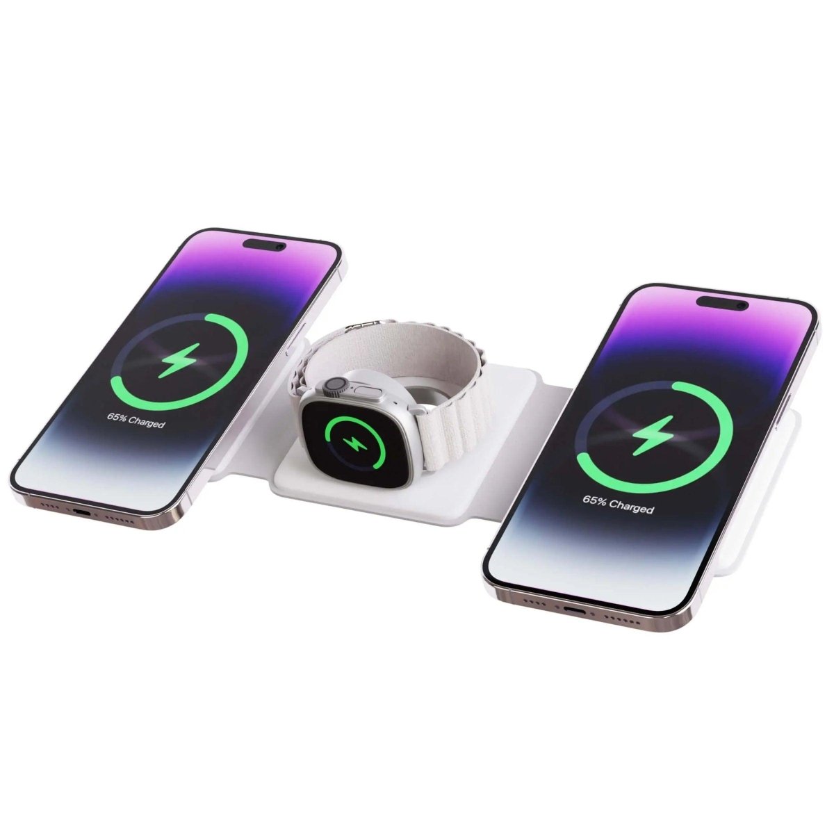 NexTECH® | Portable 3-in-1 Foldable Wireless Charger - NexTECH