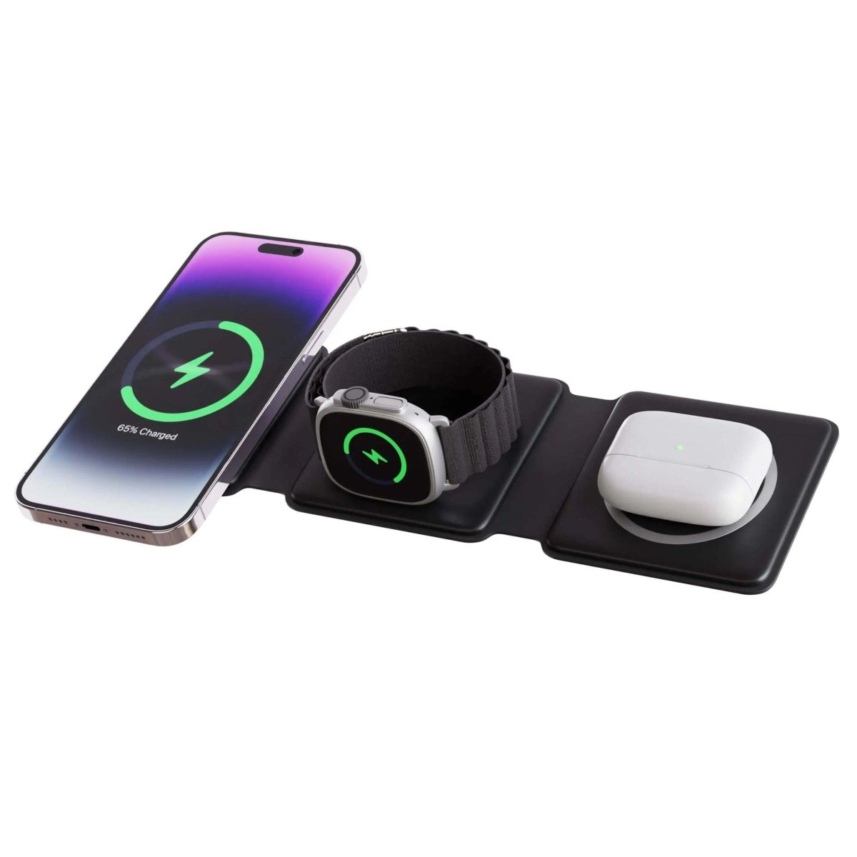 NexTECH® | Portable 3-in-1 Foldable Wireless Charger - NexTECH