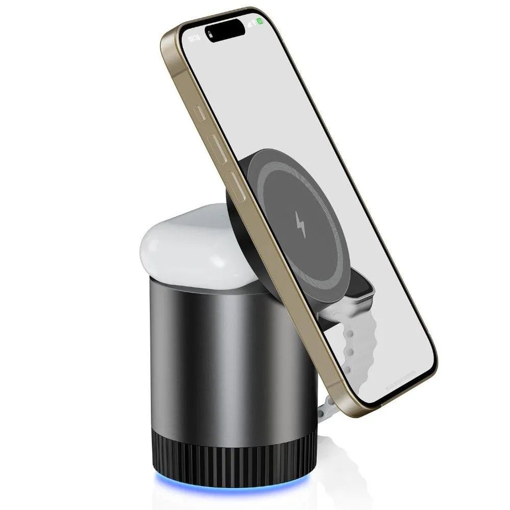 NexTECH® | 3-in-1 Magnetic Charging Station with Ambient Light - NexTECH
