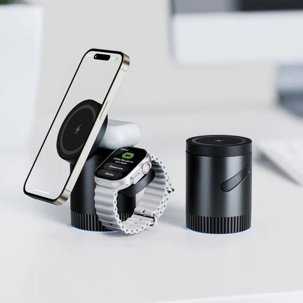 NexTECH® | 3-in-1 Magnetic Charging Station with Ambient Light - NexTECH
