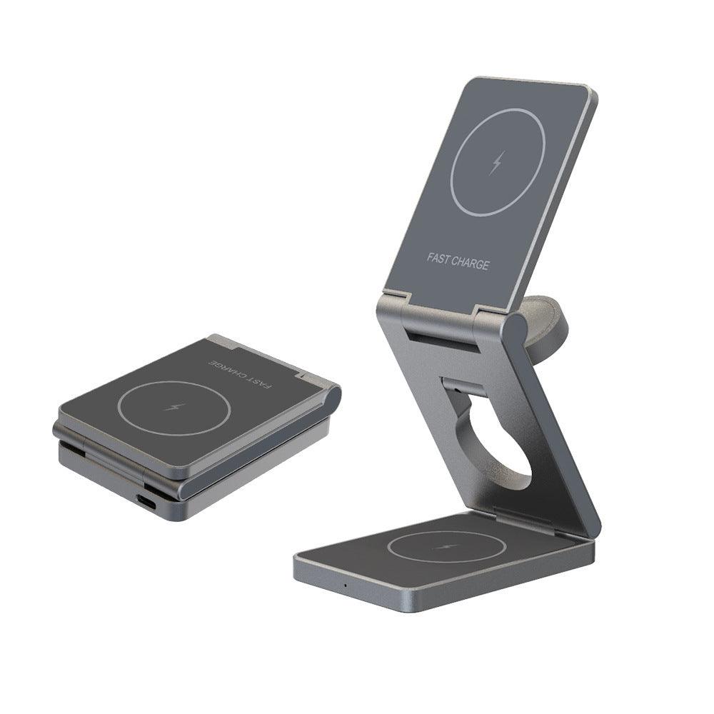 NexTECH® | 3 - in - 1 Metal Foldable Charger For Apple & Samsung - NexTECHCJYD182193004DW