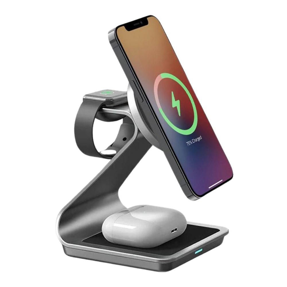 NexTECH® | 3-in-1 Metal Magnetic Wireless Charger - NexTECH