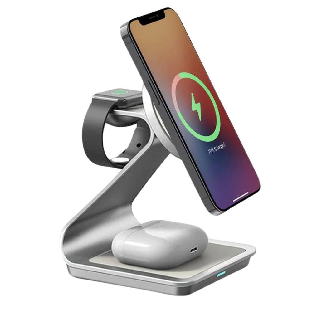 NexTECH® | 3-in-1 Metal Magnetic Wireless Charger - NexTECH