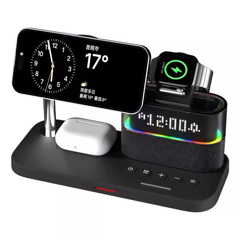 NexTECH® | 3-in-1 Wireless Charger With Alarm Clock