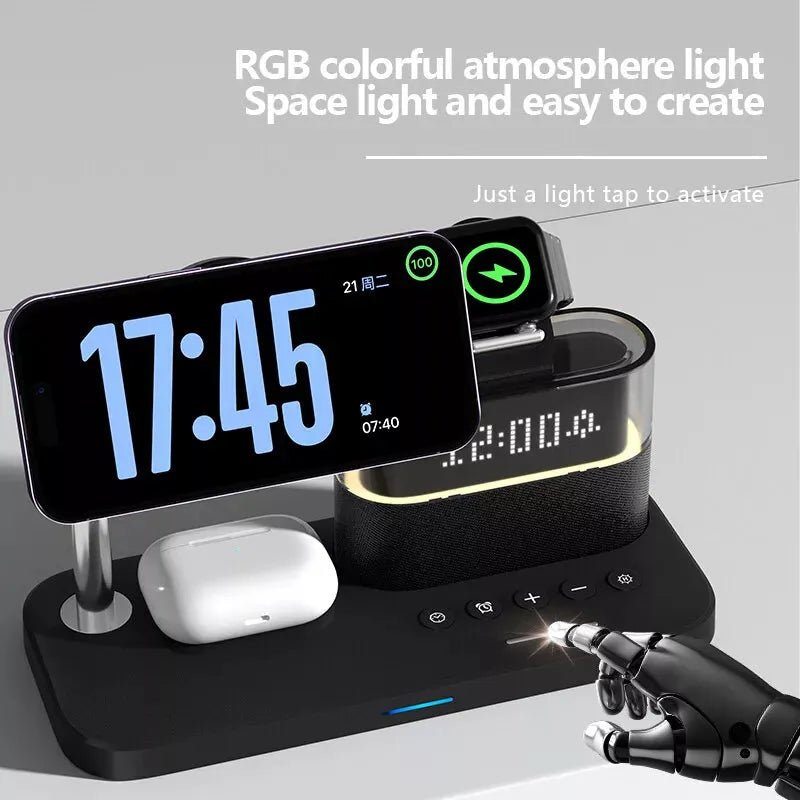 NexTECH® | 3 - in - 1 Wireless Charger With Alarm Clock - NexTECHCJYD195537501AZ