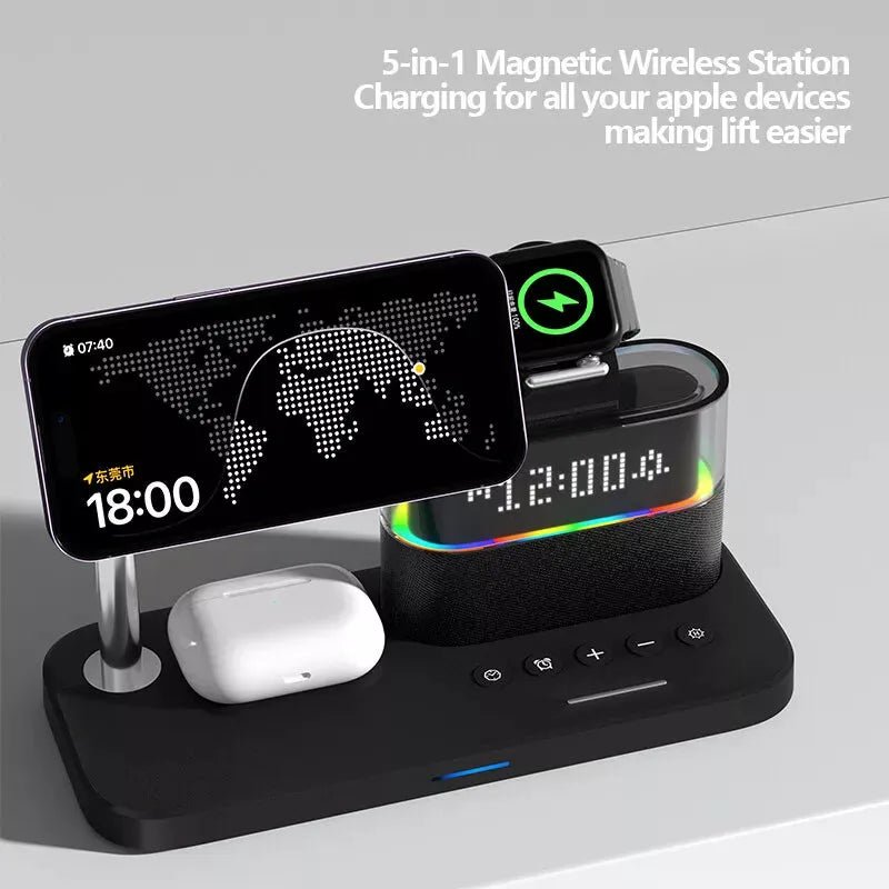 NexTECH® | 3 - in - 1 Wireless Charger With Alarm Clock - NexTECHCJYD195537501AZ