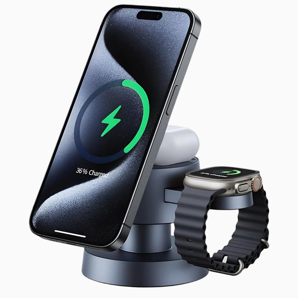 NexTECH® | 3 - in - 1 Wireless Charging Station with Night Lamp for MagSafe - NexTECHCJYD211486605EV