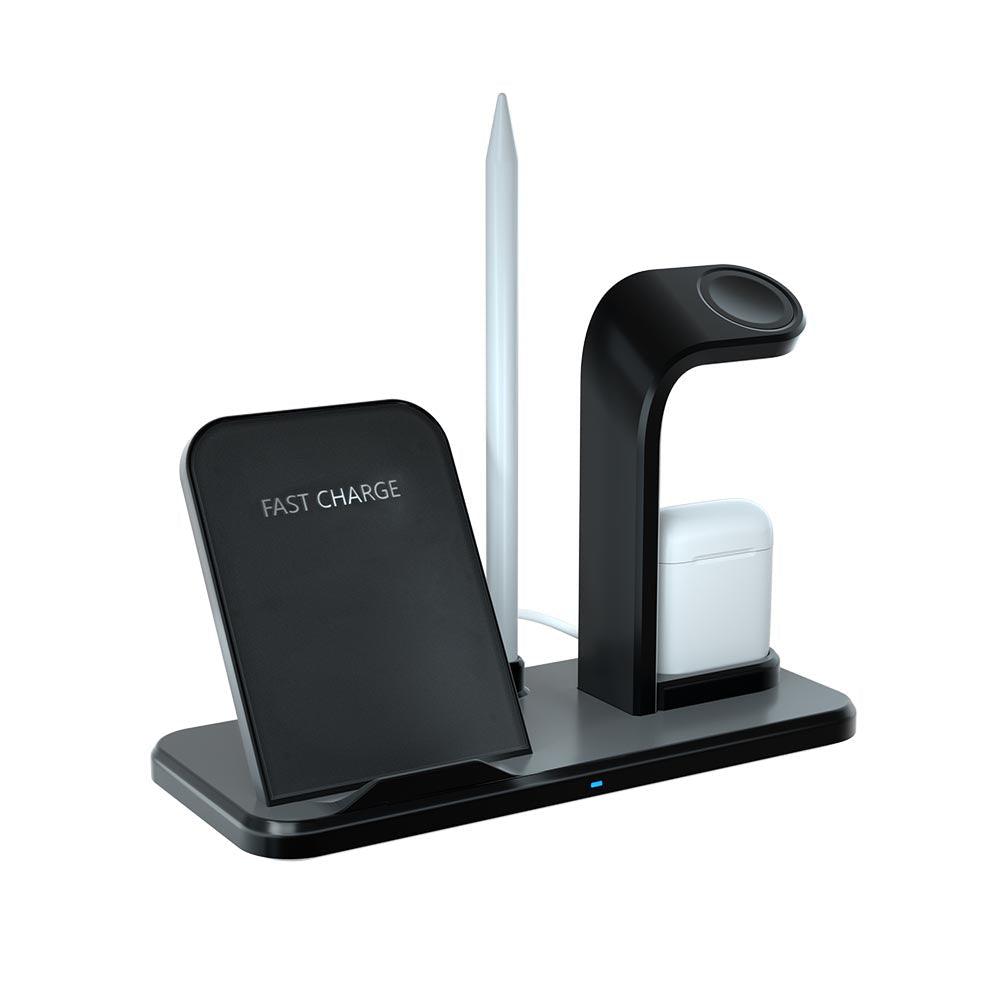 NexTECH® | 4 - in - 1 MagSafe Wireless Charging Stand for Apple Devices - NexTECHCJSJSJSJ00733 - Black