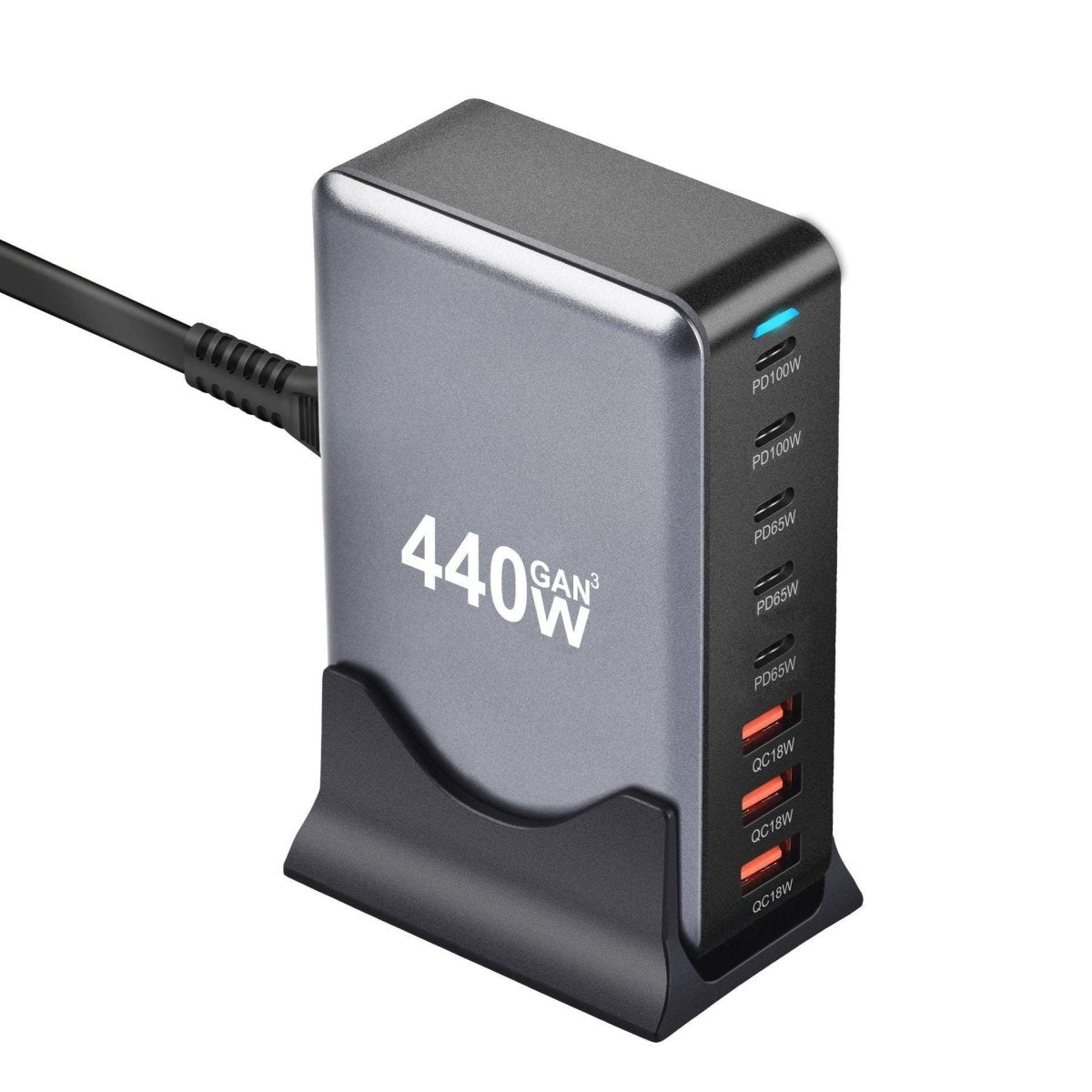 NexTECH® | 440W output GaN 8-Port USB-C Charger - NexTECH