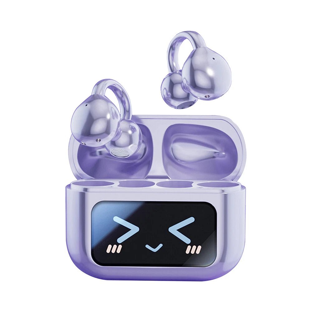 NexTECH® | AI Translation Ear-clip Earbuds with LCD Screen - NexTECH