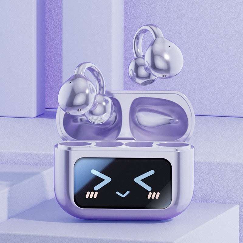 NexTECH® | AI Translation Ear-clip Earbuds with LCD Screen - NexTECH