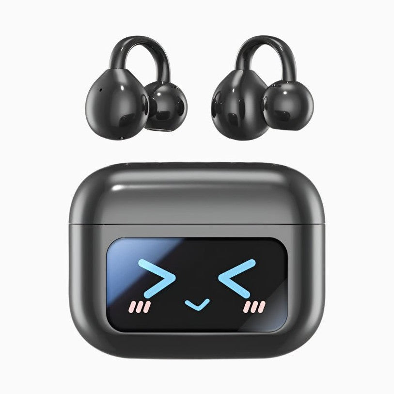 NexTECH® | AI Translation Ear-clip Earbuds with LCD Screen - NexTECH