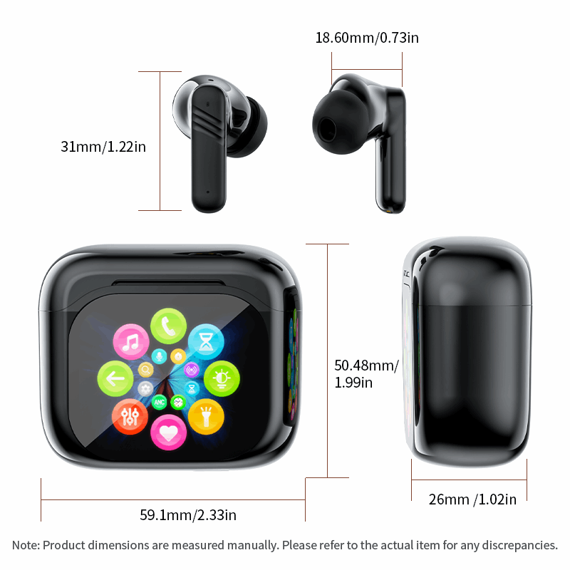 NexTECH® | AI Translation In - ear Earbuds with LCD Screen - NexTECH5879413783983